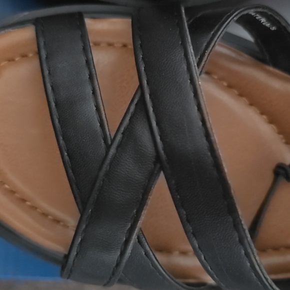 ARIZONA JEAN CO BRAND WOMEN'S BLACK SUMMER HEELS WITH MEMORY FOAM SIZE 9.5 - Picture 6 of 14